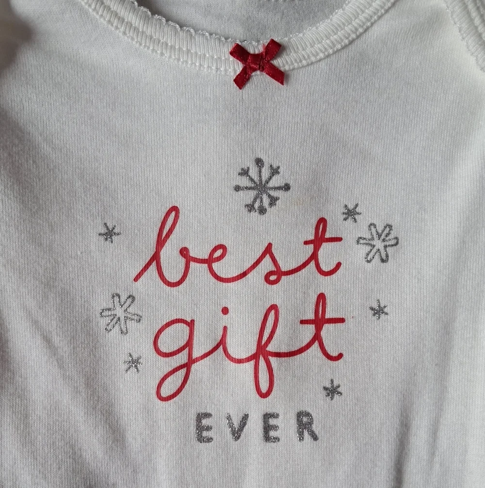 Carter's Holiday/Winter 2-piece Bodysuit & Tutu‎ Pants Set 6 Months Red & White